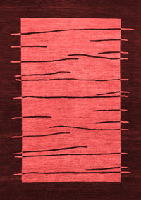 Abstract Red Modern Rug, abs1623red