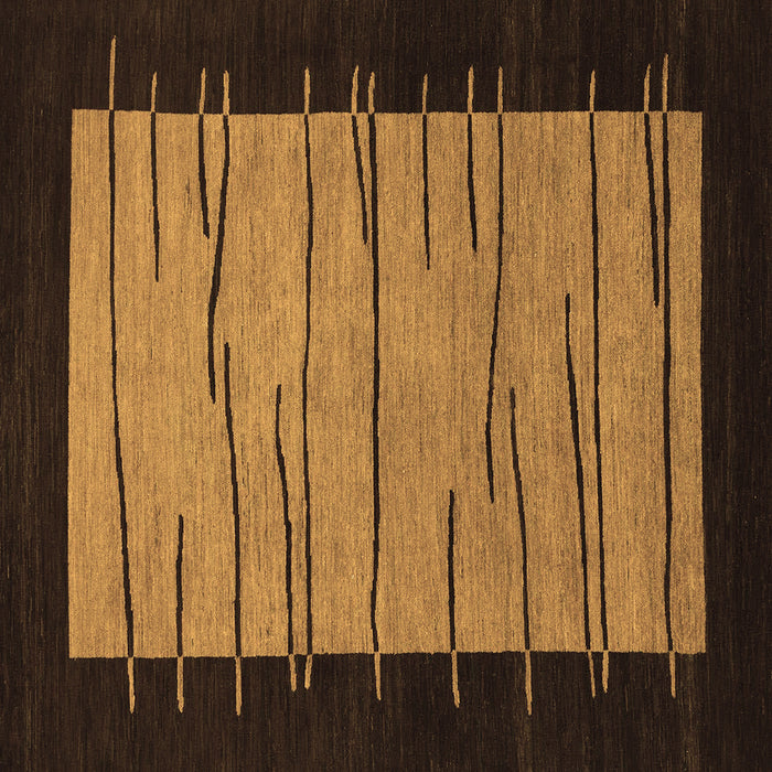 Square Abstract Brown Modern Rug, abs1623brn