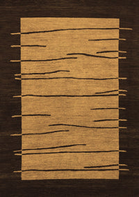 Abstract Brown Modern Rug, abs1623brn