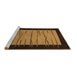 Sideview of Machine Washable Abstract Brown Modern Rug, wshabs1623brn