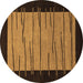 Round Abstract Brown Modern Rug, abs1623brn