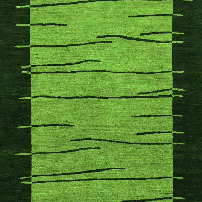 Machine Washable Abstract Green Modern Area Rugs, wshabs1623grn