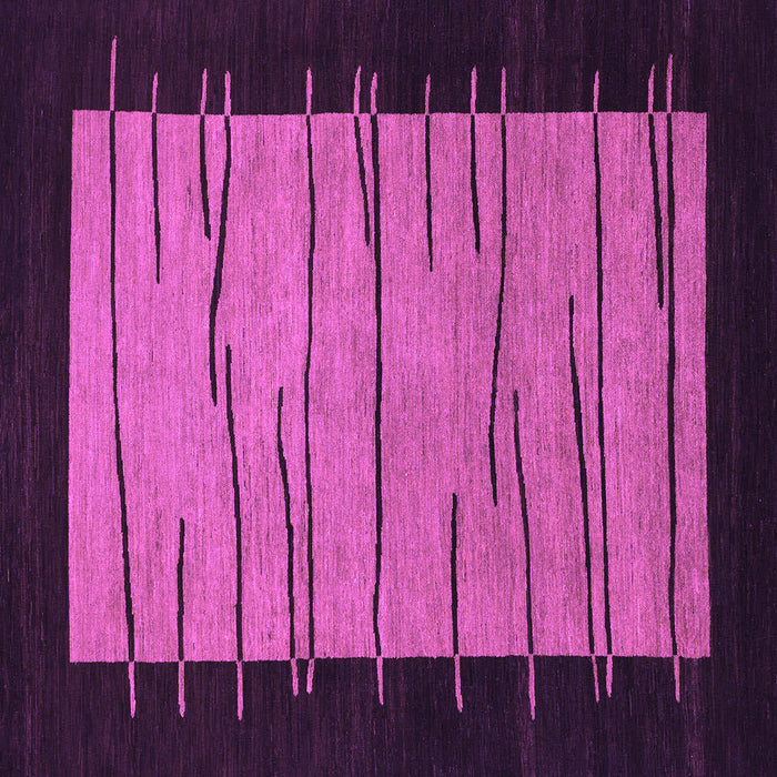 Square Machine Washable Abstract Purple Modern Area Rugs, wshabs1623pur