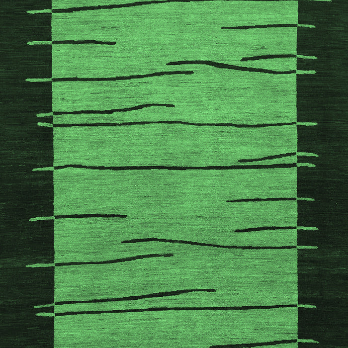 Machine Washable Abstract Emerald Green Modern Area Rugs, wshabs1623emgrn