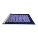 Sideview of Machine Washable Abstract Blue Modern Rug, wshabs1623blu