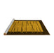 Sideview of Machine Washable Abstract Yellow Modern Rug, wshabs1623yw