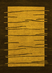 Abstract Yellow Modern Rug, abs1623yw