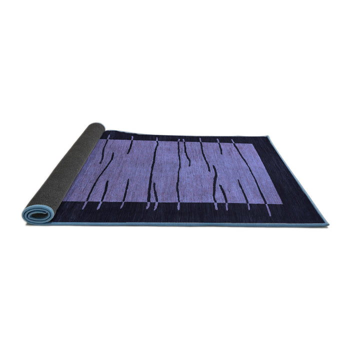 Sideview of Abstract Blue Modern Rug, abs1623blu