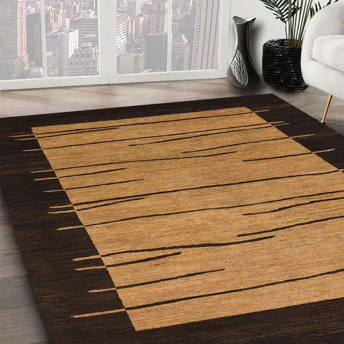 Machine Washable Abstract Night Red Rug in a Family Room, wshabs1623