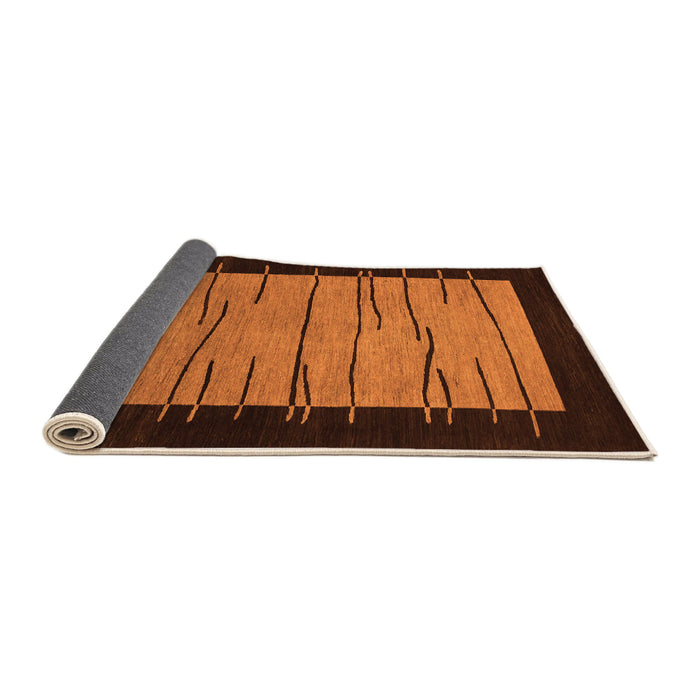 Sideview of Abstract Orange Modern Rug, abs1623org