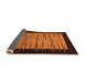 Sideview of Abstract Orange Modern Rug, abs1623org