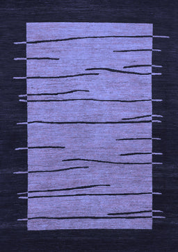 Abstract Blue Modern Rug, abs1623blu