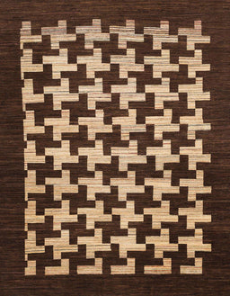 Abstract Red Modern Rug, abs1624