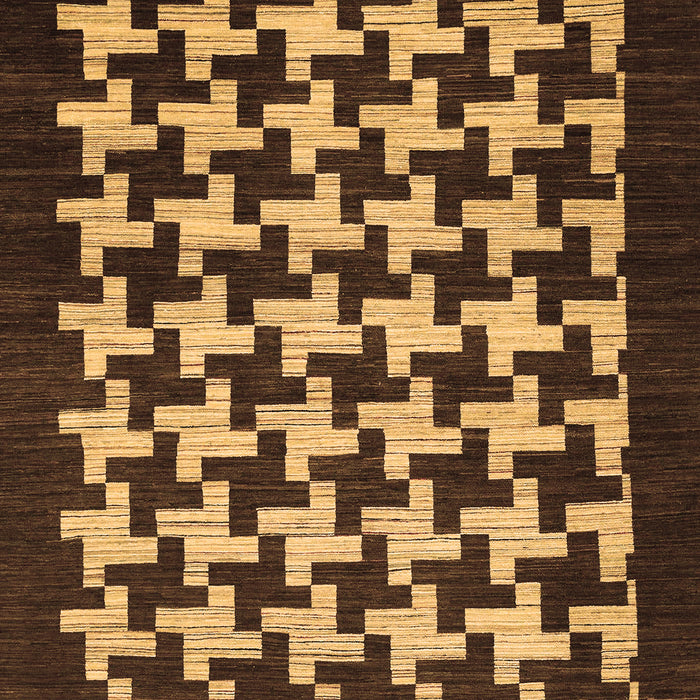 Abstract Brown Modern Rug, abs1624brn