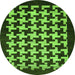 Round Machine Washable Abstract Green Modern Area Rugs, wshabs1624grn