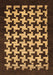 Machine Washable Abstract Brown Modern Rug, wshabs1624brn