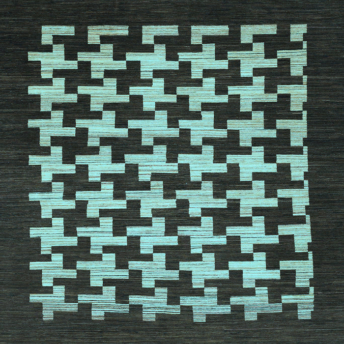 Square Abstract Light Blue Modern Rug, abs1624lblu