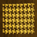 Square Abstract Yellow Modern Rug, abs1624yw