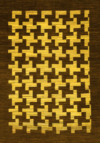 Abstract Yellow Modern Rug, abs1624yw