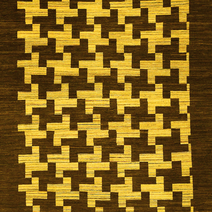 Abstract Yellow Modern Rug, abs1624yw