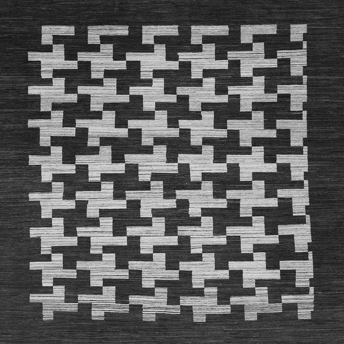 Square Machine Washable Abstract Gray Modern Rug, wshabs1624gry