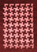 Abstract Red Modern Area Rugs