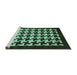 Sideview of Machine Washable Abstract Turquoise Modern Area Rugs, wshabs1624turq