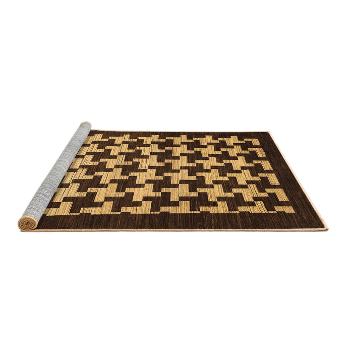 Sideview of Machine Washable Abstract Brown Modern Rug, wshabs1624brn