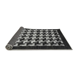 Sideview of Abstract Gray Modern Rug, abs1624gry