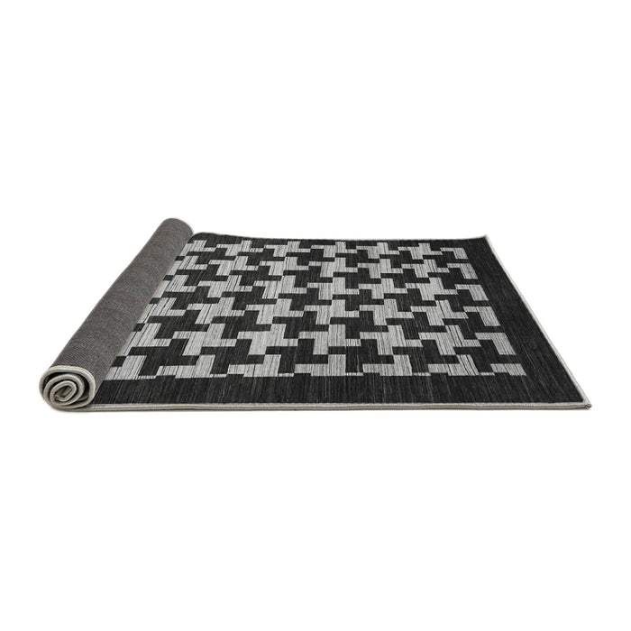 Sideview of Abstract Gray Modern Rug, abs1624gry