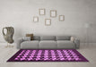 Machine Washable Abstract Purple Modern Area Rugs in a Living Room, wshabs1624pur