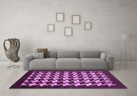 Machine Washable Abstract Purple Modern Rug, wshabs1624pur