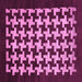 Square Machine Washable Abstract Pink Modern Rug, wshabs1624pnk