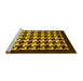 Sideview of Machine Washable Abstract Yellow Modern Rug, wshabs1624yw