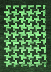 Abstract Emerald Green Modern Rug, abs1624emgrn