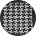 Round Abstract Gray Modern Rug, abs1624gry