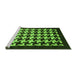 Sideview of Machine Washable Abstract Green Modern Area Rugs, wshabs1624grn