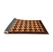 Sideview of Abstract Orange Modern Rug, abs1624org