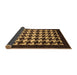 Sideview of Abstract Brown Modern Rug, abs1624brn