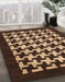 Machine Washable Abstract Night Red Rug in a Family Room, wshabs1624