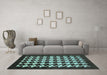 Machine Washable Abstract Light Blue Modern Rug in a Living Room, wshabs1624lblu