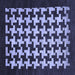 Square Abstract Blue Modern Rug, abs1624blu