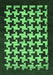 Machine Washable Abstract Emerald Green Modern Area Rugs, wshabs1624emgrn