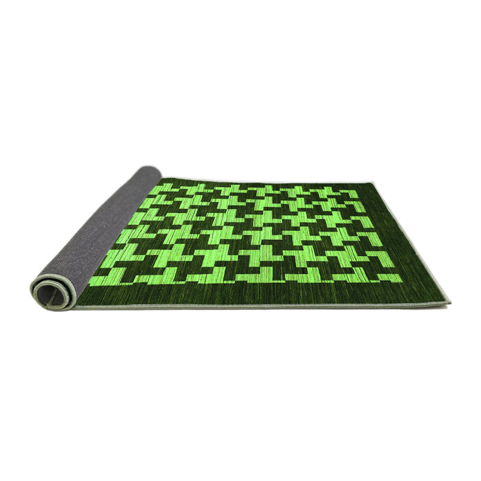 Sideview of Abstract Green Modern Rug, abs1624grn