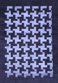 Abstract Blue Modern Rug, abs1624blu