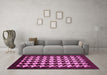 Machine Washable Abstract Pink Modern Rug in a Living Room, wshabs1624pnk