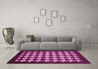 Machine Washable Abstract Pink Modern Rug, wshabs1624pnk