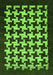 Machine Washable Abstract Green Modern Area Rugs, wshabs1624grn