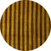 Round Machine Washable Abstract Yellow Modern Rug, wshabs1625yw