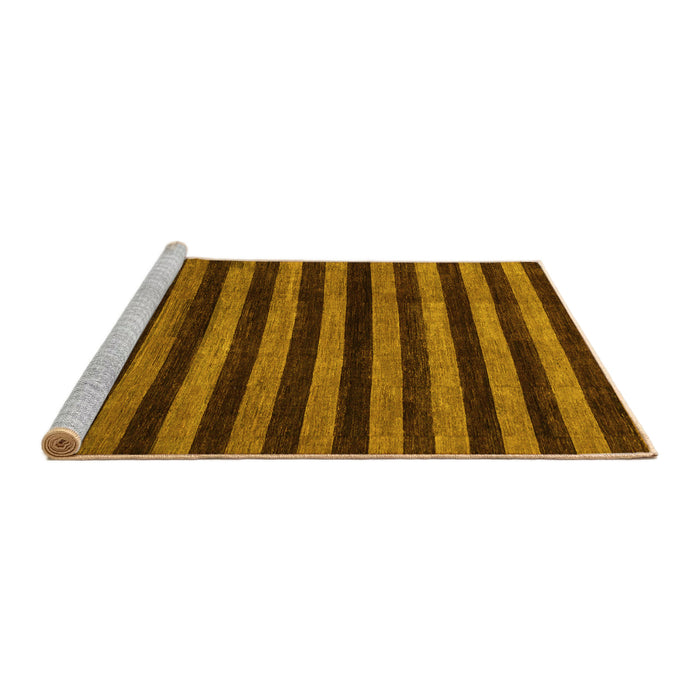 Sideview of Machine Washable Abstract Yellow Modern Rug, wshabs1625yw